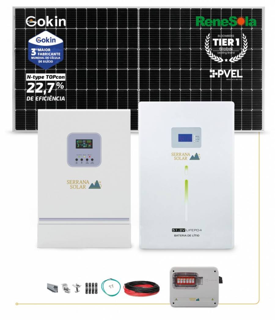 Kit Fotovoltaico Off Grid H Brido Serrana Solar